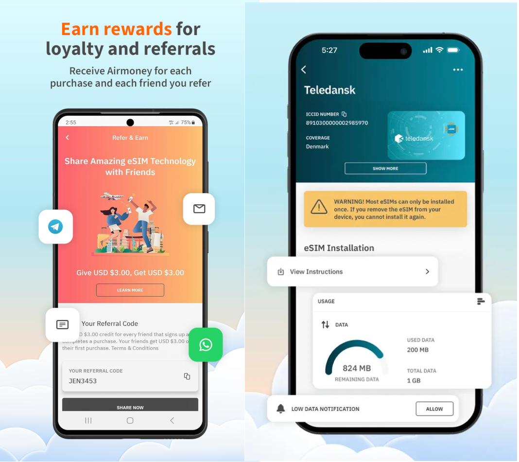 eSIM Burada Mobil Uygulama Ekran Görüntüsü